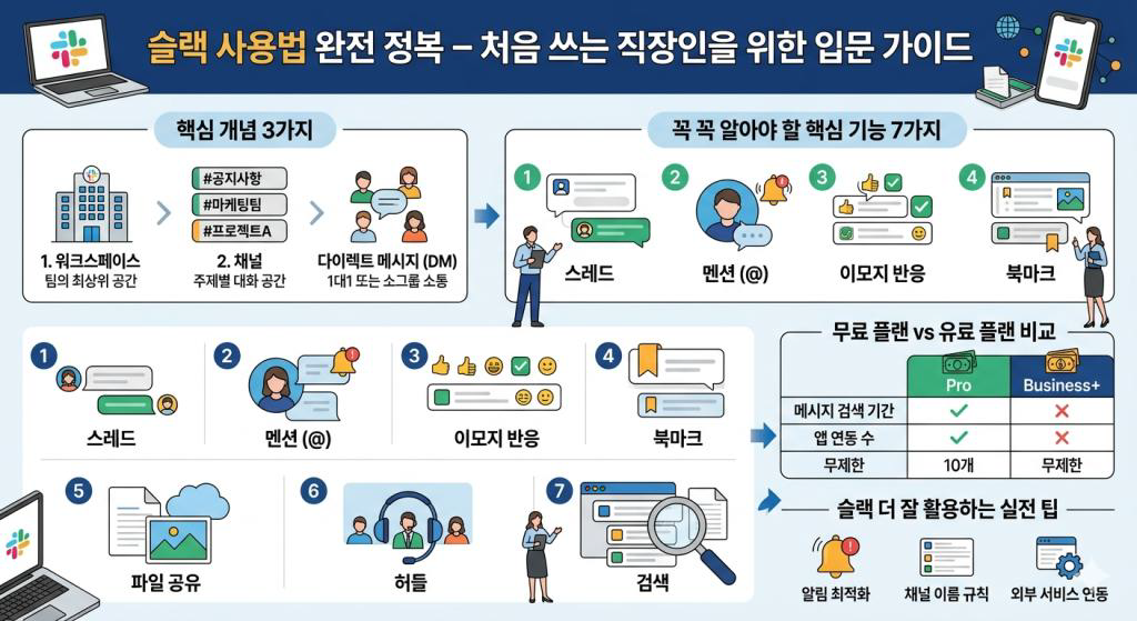 슬랙 사용법 – 처음 쓰는 직장인을 위한 완전 입문 가이드