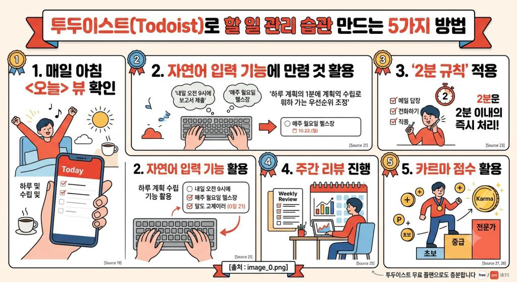 투두이스트(Todoist)로 할 일 관리 습관 만드는 법